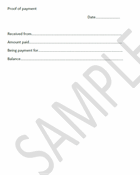 Proof of payment